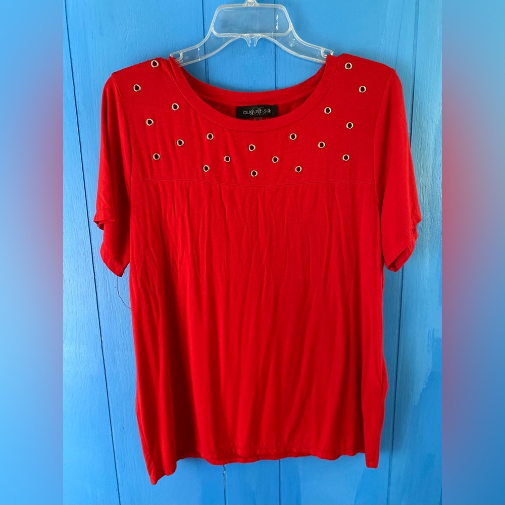 Red August Silk Shirt